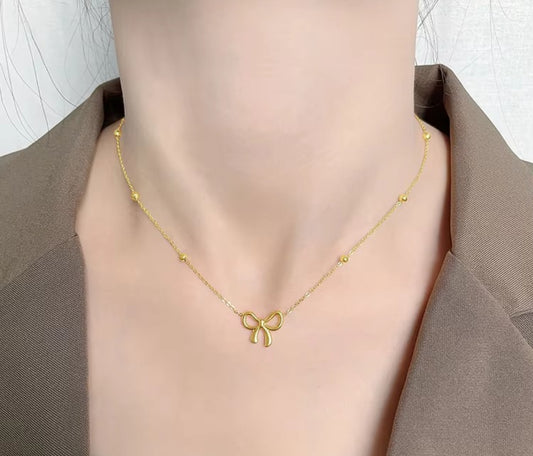 Beads Chain Bow
Necklace