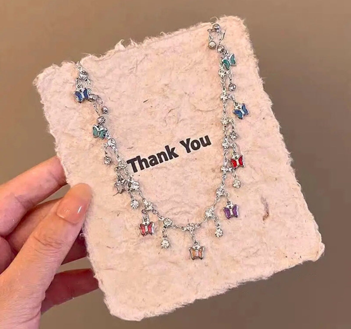 Multicolor Butterfly
Charms Choker Necklace