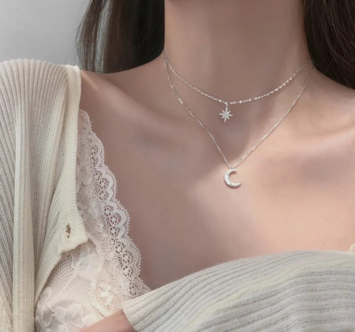 The Moon & Star
Dual Chain Necklace