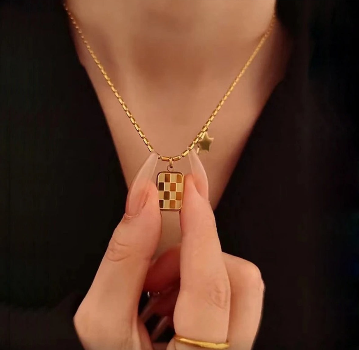 Dainty Square Star
Pendant Necklace