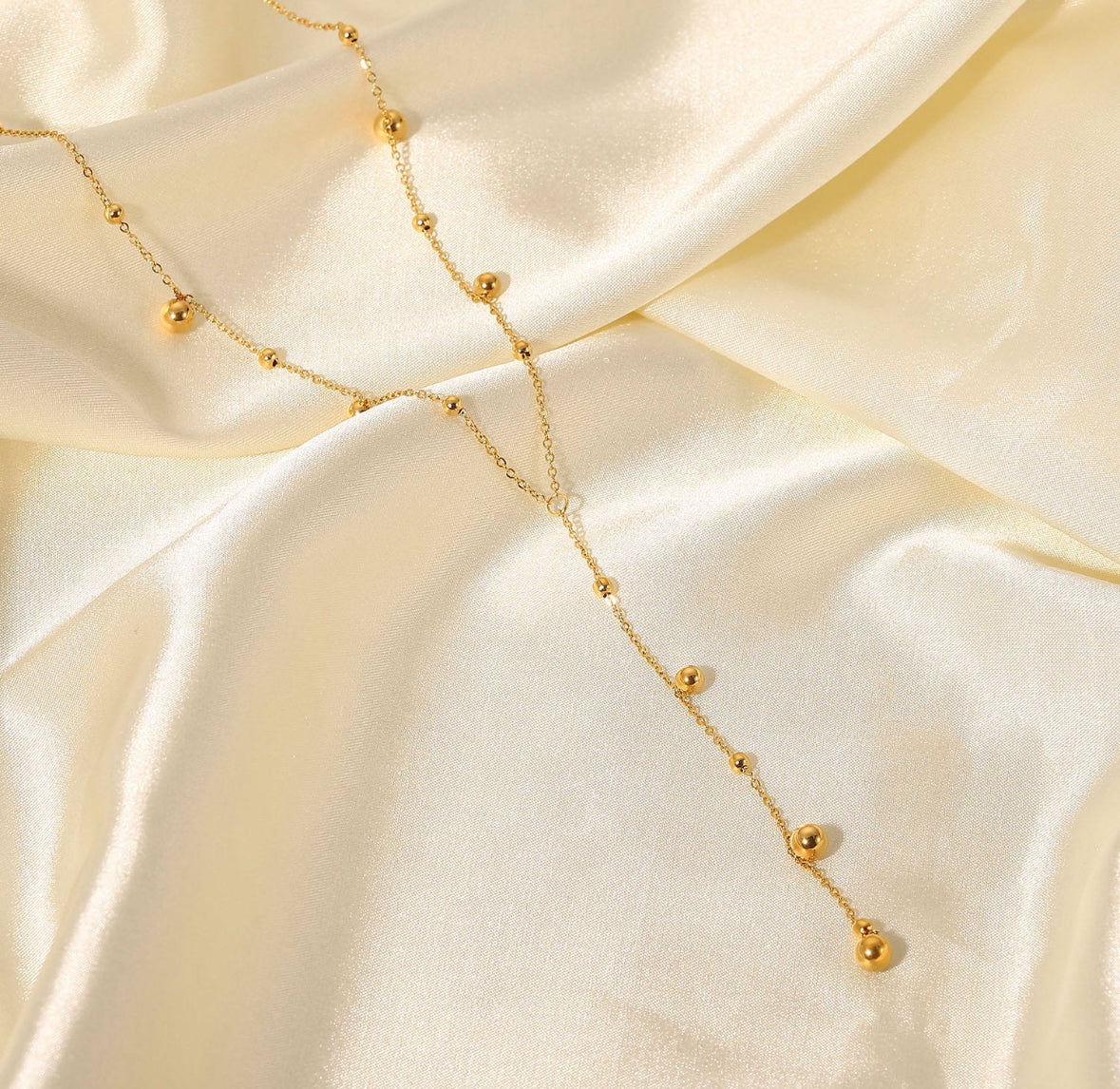 - Y-shape Beads
Chain Long Drop Necklace