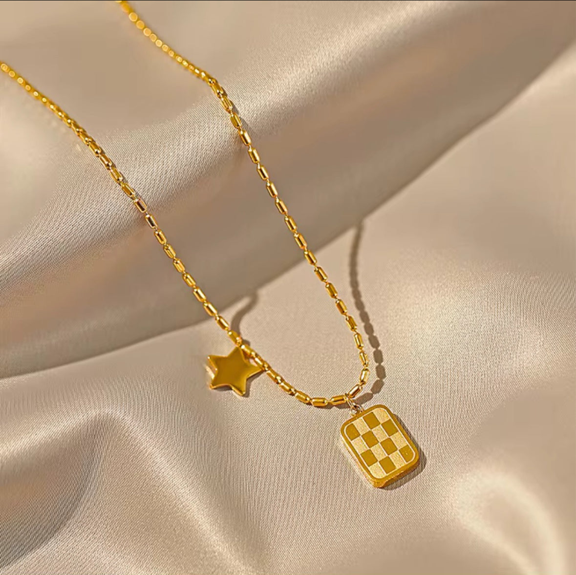 Dainty Square Star
Pendant Necklace