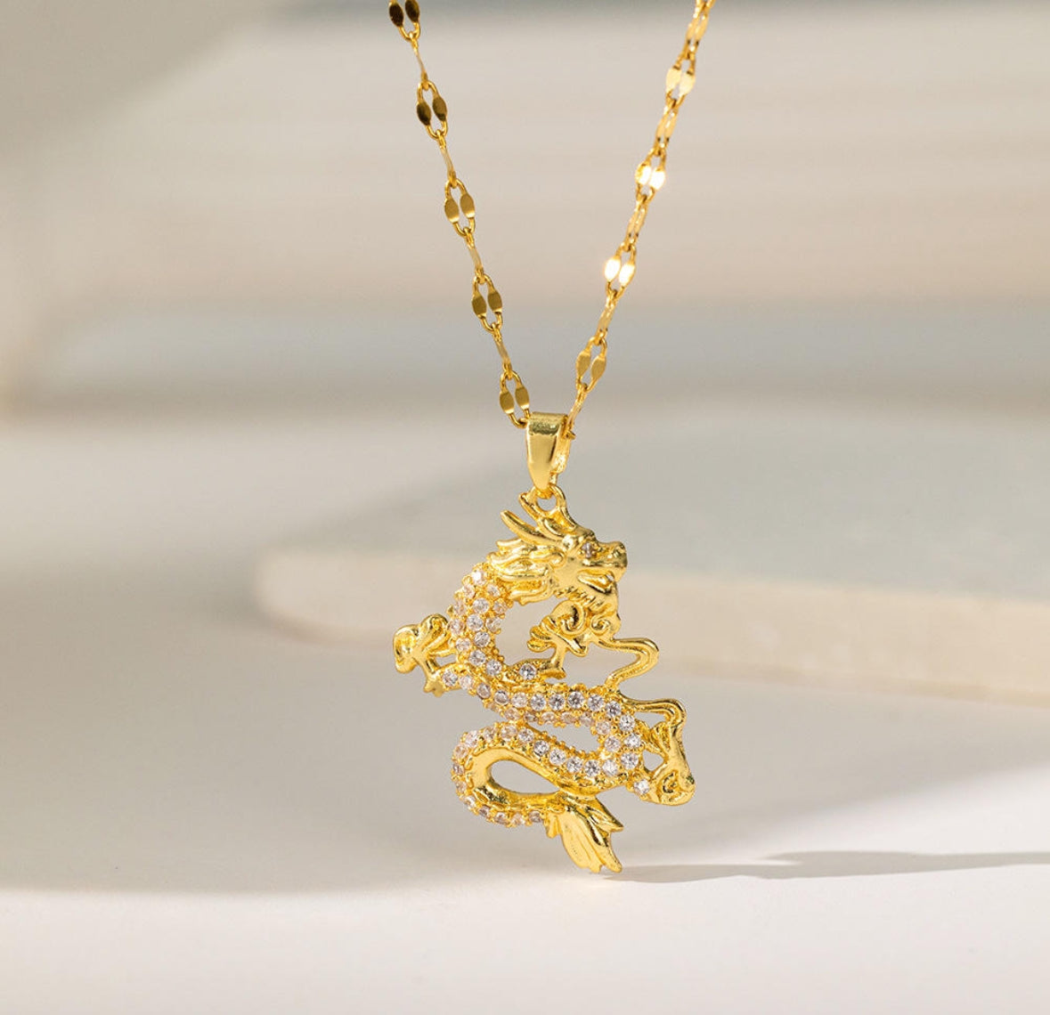 The Chinese
Dragon Pendant Necklace