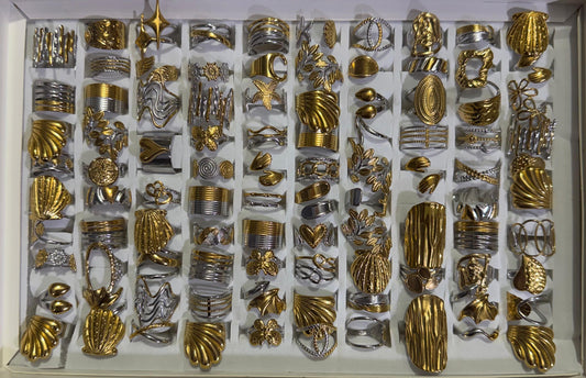 Set of 100 Assorted
Finger Ring Box (Gold & Silver)