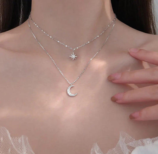 The Moon & Star
Dual Chain Necklace