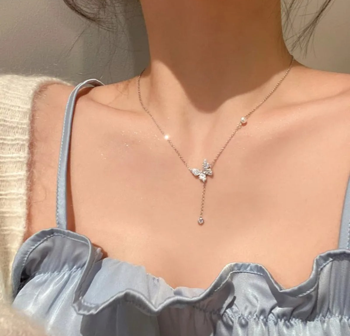 Minimal Butterfly Necklace