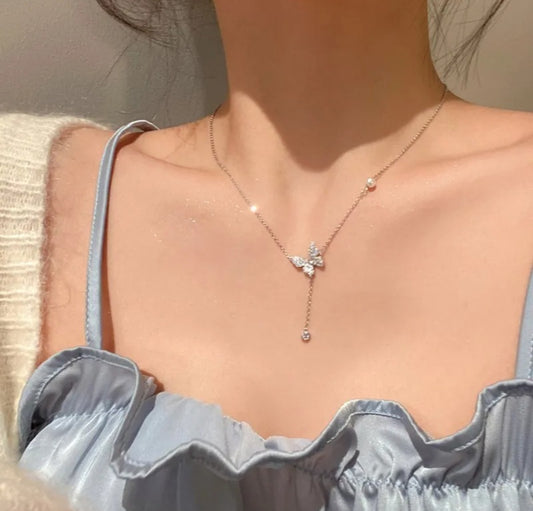 Minimal Butterfly Necklace