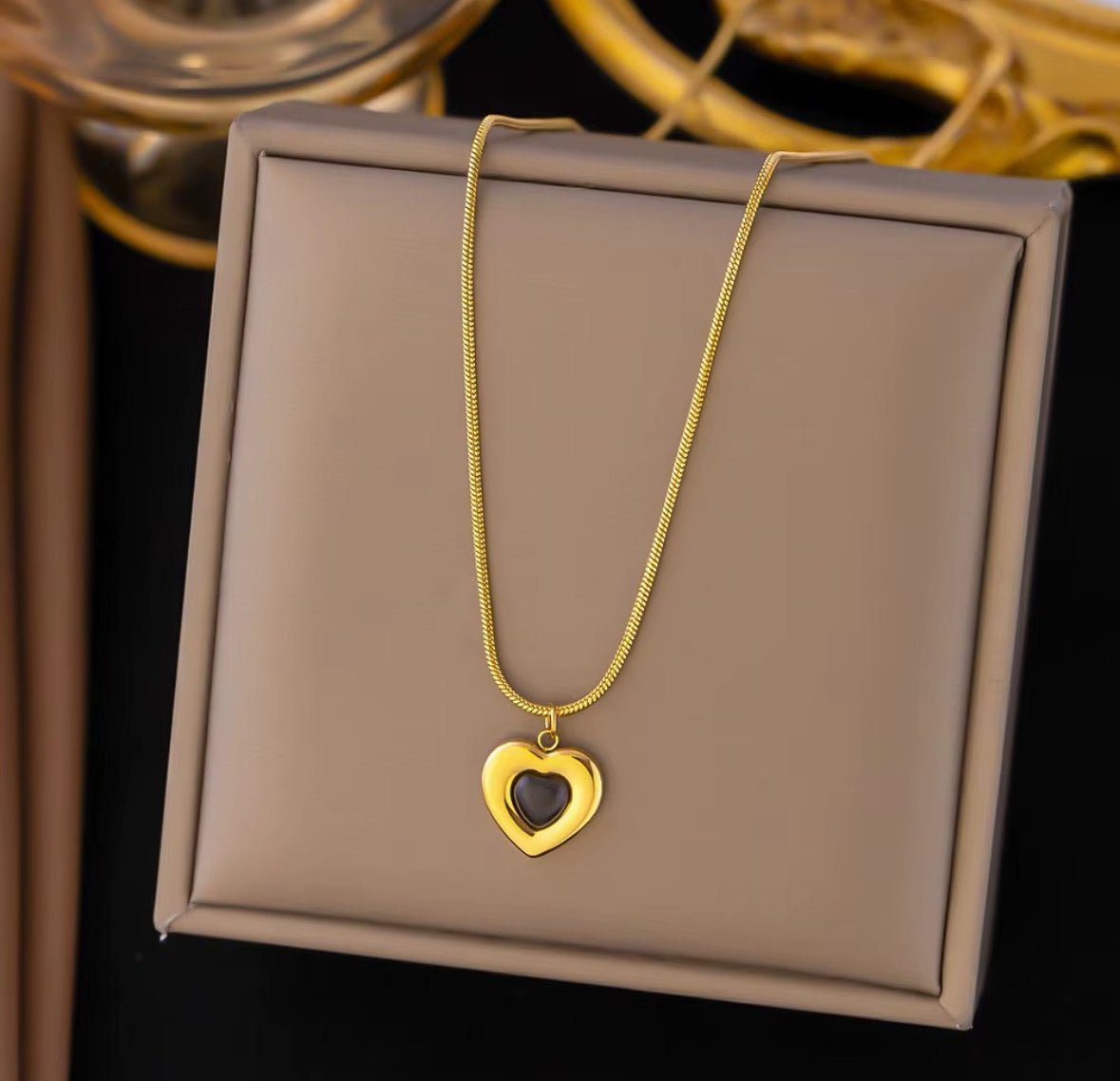 Black Heart Necklace
