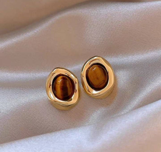 Tiger Eye Stone
Earrings Maillard Effect