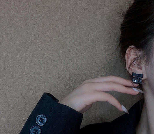 Black Bow Knot
Cubic Stone Stud Earrings