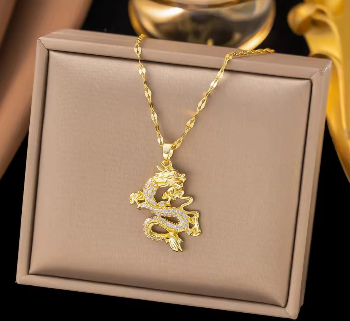 The Chinese
Dragon Pendant Necklace