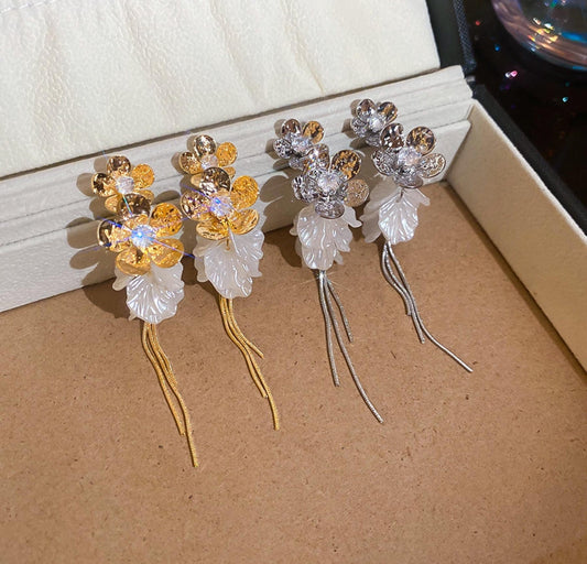 Versatile Floral Tassel Earrings