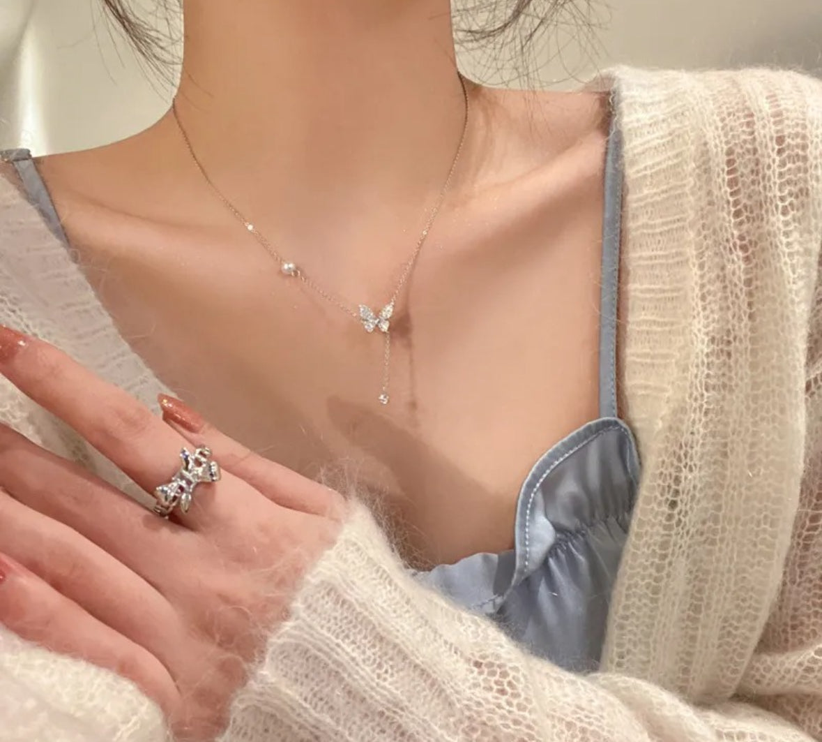 Minimal Butterfly Necklace